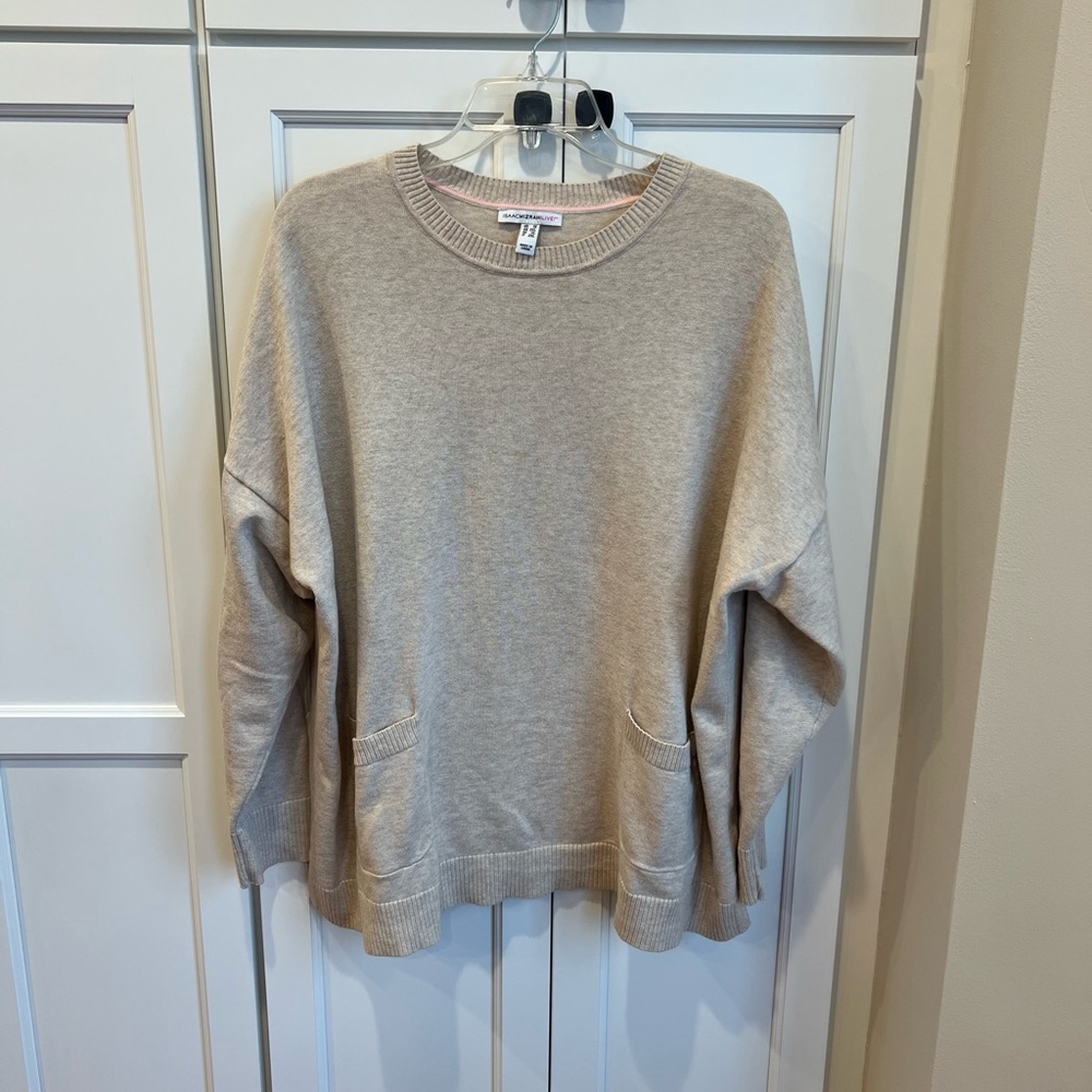 Isaac Mizrahi sweater with pockets 1X